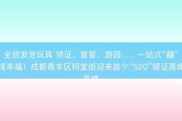 全班发泄玩具 领证、宣誓、游园……一站式“囍”提幸福！成都青羊区祠堂街迎来首个“520”领证高峰