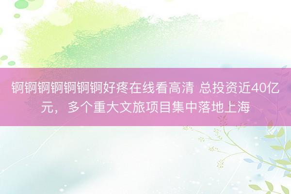 锕锕锕锕锕锕锕好疼在线看高清 总投资近40亿元，多个重大文旅项目集中落地上海