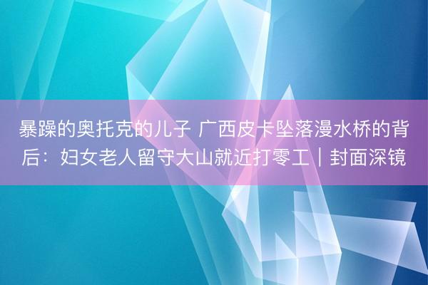 暴躁的奥托克的儿子 广西皮卡坠落漫水桥的背后:妇女老人留守大山就近打零工|封面深镜