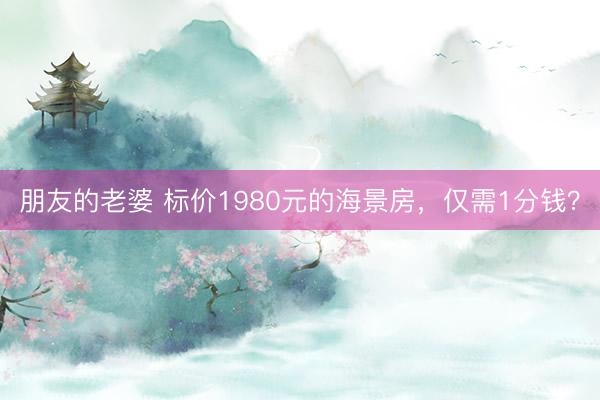 朋友的老婆 标价1980元的海景房，仅需1分钱？
