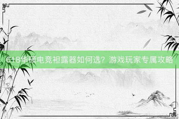 618华硕电竞袒露器如何选？游戏玩家专属攻略