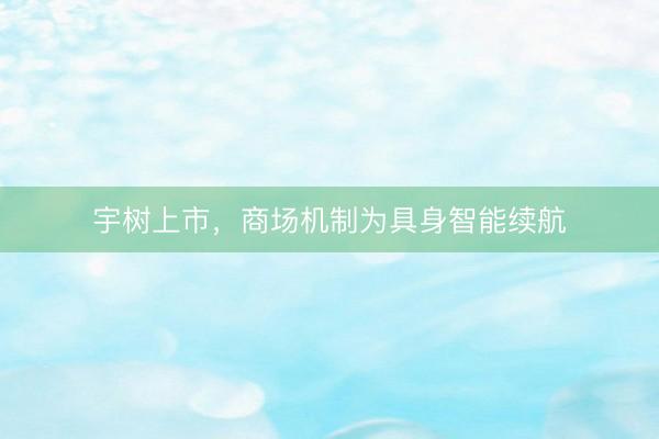 宇树上市，商场机制为具身智能续航