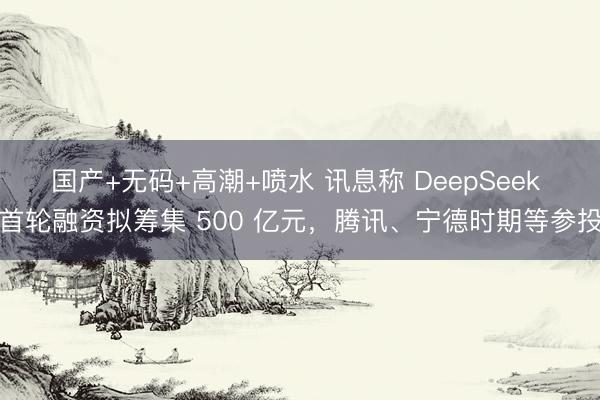 国产+无码+高潮+喷水 讯息称 DeepSeek 首轮融资拟筹集 500 亿元，腾讯、宁德时期等参投