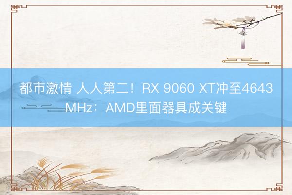 都市激情 人人第二！RX 9060 XT冲至4643MHz：AMD里面器具成关键