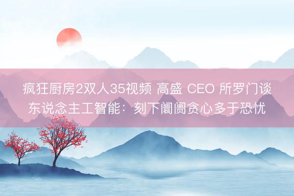 疯狂厨房2双人35视频 高盛 CEO 所罗门谈东说念主工智能：刻下阛阓贪心多于恐忧