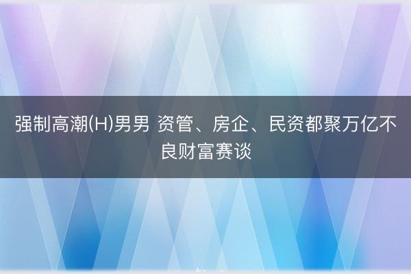 强制高潮(H)男男 资管、房企、民资都聚万亿不良财富赛谈
